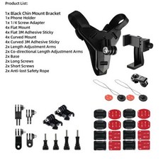 카메라 헬멧 360 12 10 턱 13 마운트 인스타 액션 11 히어로 액션 DJI 3 액세서리 X3 고프로 브래킷 오토바이 고프로 X4, 핑크 색상