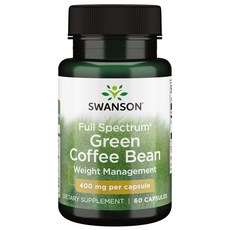 스완슨 풀 스펙트럼 그린 커피 빈 400mg 캡슐, 60개입, 1개, 60정