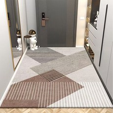 모던 현관 코일 매트 패드 미끄럼 방지 흡수 기하학 입구, 80*140cm(핫사이즈), 라이트 럭셔리-2, 1개