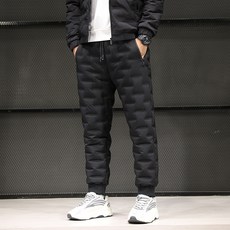 구스바지 남성 다운 바지남자 아우터 가벼운 겨울 보온 두꺼운 야외 동북지역 면바지 오리털 젊은느낌 남자바지