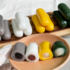 굳지않는 백미 쑥 흑임자 호박 앙금 가래떡, 백미(12개입), 110g, 1개