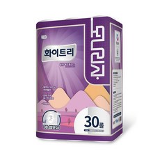모나리자 화이트리 천연펄프 화장지 3겹 먼지없는 물에잘녹는 두루마리휴지, 1개, 30개입