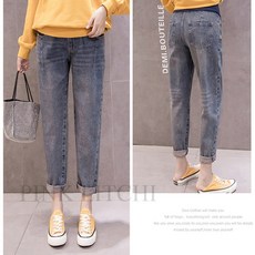 예쁜 봄가을 루즈핏 캐주얼 와이드 데님 팬츠 BRSFeb16SQ312Q PINK LITCHI 임부복 BRSFeb16SQ312QA03