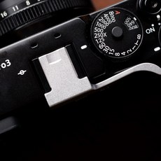 가죽 스티커가있는 Fuji FUJIFILM XPRO-2 XPRO-3 핫슈 커버 용 알루미늄 엄지 손가락 위로 금속 엄지 손가락 엄지 손가락 그립, 하나, 한개옵션1