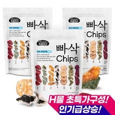 [하루견과] 속초중앙시장명물 빠삭칩 200gx3봉/7가지부각믹스/캠핑/안주/간식, 1.빠삭칩x3봉