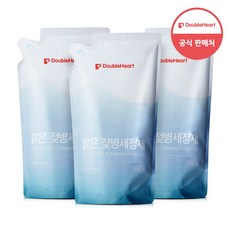 더블하트 맑은 젖병세정제 리필 650ml, 젖병세정제 거품형 리필 650ml, 3개