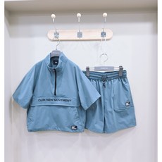 레노마키즈 주니어 남아 아노락 반팔 상하세트 초등 여름상하복 바람막이 반집업 아노락 반바지세트 중학생옷 U2425J