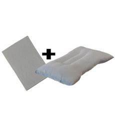 깊은잠 경추베개+커버 세트 기절 수면 빨아쓰는 마약 숙면베개 그레이 40X60cm, 1개