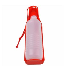 휴대용 애완견 물병 여행 컵 야외 먹이 공급기 디펜서 마시는 그, 1개, 4.Red-500ml