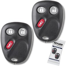 키리스 프로 3버튼 엔트리 원격 키포브 교체 Chevy 트레일블레이저 GMC Nessior Buick Rainier Isuzu Ascender Oldsmobile Bravad, 3-BTNx2, 1개