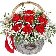 전국당일도착 카네이션 꽃바구니 생화 화분 꽃다발 선물 어버이날 스승의날 꽃배달 서비스 (99플라워)