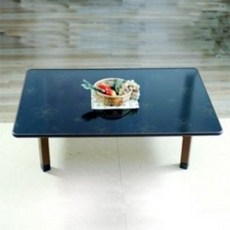 한일 블랙하이그로시 다용도상(대)90x60/공부상, 블랙(소소)52x38
