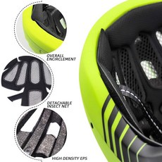 VICTGOAL Bike Helmet with USB Rechargeable Rear Light Detachable Magnetic Goggles Removable Sun Visor Mountain & Road Bi-B07W8GC9ST, Yellowone size