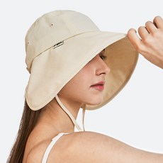 서프코코스 양볼 커버 소두핏 모자 얼굴 햇빛가리개 UV차단 썬캡, 아이보리