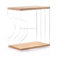 WARMLP 보관함 원목 투명 아크릴 LP장 스토리지 LP 수납장 레코드판 정리함 수납, 멀티플레이트- D3 3칸