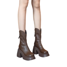 키높이 여성 통굽워커 로우 Women's Martin Shoes N001Z