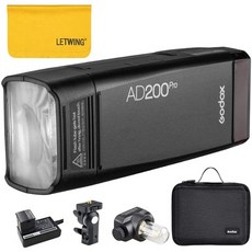 일본정품 2. Godox AD200Pro 스피드 라이트 스트로보 TTL 2.4G HSS 18000s 수진 플래시 양머리 200Ws 14., One Size_One Color, 상세 설명 참조0