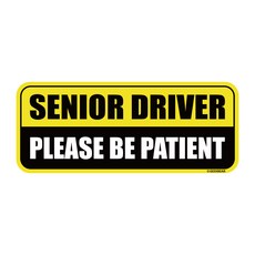 긱베어 시니어 드라이버 차량용 자석 마그넷 Senior driver 어르신 운전중 실버 운전자 자동차, 옐로, 1개