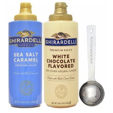 Ghirardelli 기라델리 씨 솔트 카라멜 화이트 초콜렛 소스 Sea Salt Caramel & White Chocolate 2팩, 1팩