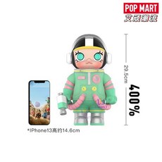 POPMART MEGA SPACE MOLLY 400 팝마트 메가 스페이스 피규어 시리즈, F. 스페이스 몰리 400, 1개