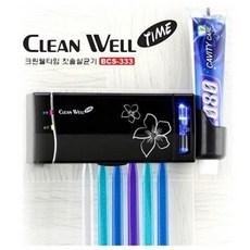 [치간칫솔100P증정] 크린웰 칫솔건조살균기 BCS-333 무드램프 3분모래시계
