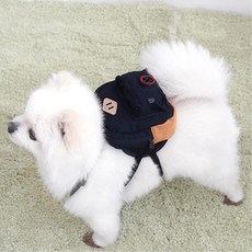 강아지가메는가방 목줄가방 귀여운산책 포메라니안하네스 강아지앞섬방지, L-XL