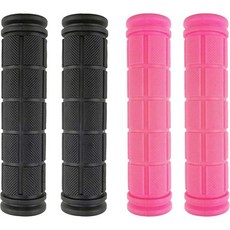 Zelerdo 2쌍 자전거 핸들바 그립, Black and Pink