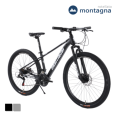 MTB 자전거 입문용 MTB 산악자전거 2023년형 몬타그나 시마노 21단 알루미늄 27.5인치 M09, 매트블랙, 15인치, 98%조립