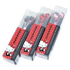 헬로키티 이어폰 큐빅리본 땡땡이 [일](698227/203/210)