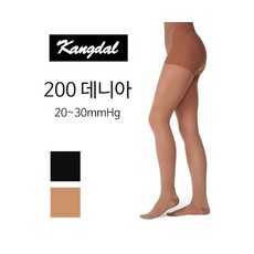 캉달 의료용 압박스타킹 팬티형 PT-200 중강압 무광택 반투명