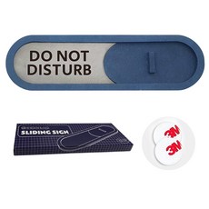 긱베어 재실표시 도어 사인 방해금지 + 양면 스티커 2개, DO NOT DISTURB, 4.블루