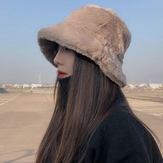 COA 여성 벙거지 밍크 털 벙거지 모자 3color