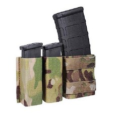  Esstac 5.56 1+2 갭 KYWI 매거진 파우치, 멀티캠, 부착 방법  4x WTF 스트랩 