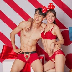 YSWBVB01PVB03MDVB01 YES 레드라이트 루돌프팬티 커플속옷세트 YSWBVB01PVB03MDVB01