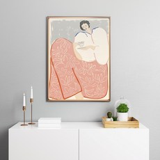 북유럽 인테리어 소피아린드 명화 미술작품 캔버스 거실대형액자 포스터, 블랙