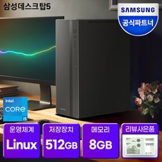 삼성전자 삼성 데스크탑5 DM500SGZ-AD5A 슬림형 PC본체 대학생 사무용 업무용, 512GB교체 x 8GB, Free DOS, 8GB