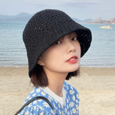 행복의 버킷햇 여성 여름 벙거지 사파리 밀짚 모자