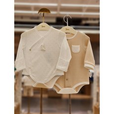 [에뜨와HB]2024년신상품 BE)S)데이배내+로우니바디수트 07R017905 출산용품 배내수트 아우주복 출산 신생