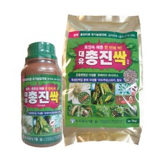 대유 총진싹 입제 3kg +액제 500ml + EM팩 세트 총채벌레 뿌리파리 진딧물 약 깍지 응애 진딧물 진드기 벌레 살충 해충 고추 텃밭 퇴치, 입제 3kg + 액제 500ml + EM팩