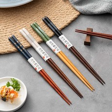 일본식젓가락 나무 젓가락 식기세척기가능 단단한 우드 모던, A 5쌍, 1개