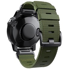 CUZOW Garmin Fenix 5X/Fenix 7X/5X 플러스/6X/Tactix 7 pro/Fenix 8 51mm와 호환 26mm 시계 밴드 피닉스 3/3HR용 나일론, 아미 그린