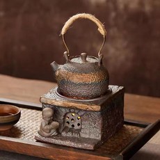 오리지널 굵은 도온 다로 끓인 차 온돌기 작은 화로 양초 알코올 램프 히팅 베이스 일본식 로스팅 티스테이지, 고양이 3부작 세트, 1개