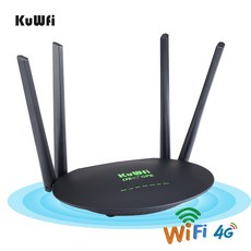KuWfi 무선 CPE 3G/4G LTE Wifi 라우터 Sim 카드 슬롯 Wan/Lan 포트가있는 300Mbps 4G LTE 라우터 4 외부 안테나|모뎀, 1개, CHINA, CPE812-1