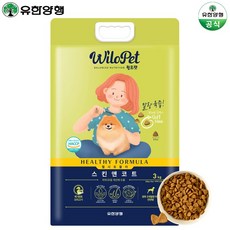 유한양행 윌로펫 강아지 건강 기능성 사료 헬시포뮬러 스킨앤코트 (피부 모질) 3kg, 단품, 단품 - 윌로펫헬시포뮬러강아지사료