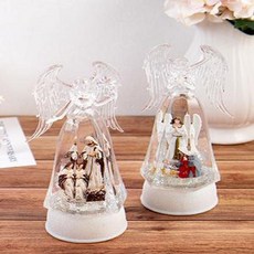 NMW9781952057 투명천사 워터볼 오르골 (구유/천사) 장식소품 홈데코 데코소품, 천사