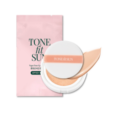 눈시림없는 핑크 베이지 국민 톤업 선쿠션 12g (리필)(SPF50+ PA++++ 비건 파데프리 무기자차), 3개