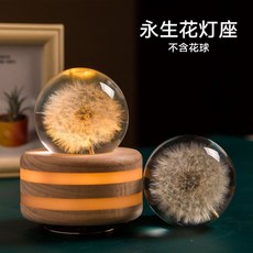 민들레 유리 볼 구슬 인테리어 소품 단델리온 크리스탈 문진 발렌타인데이 선물 북유럽 홈 카페, [민들레 프리볼] 2단 조명 베이스