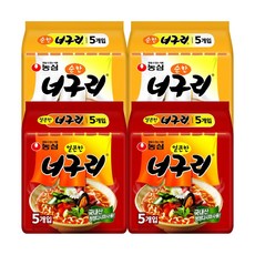 농심 너구리 순한맛 20개+너구리 얼큰한맛 20개, 20개입