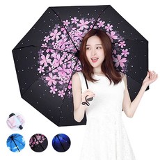 조조케이스 UV 자외선차단 일러스트 디자인 3단 경량 양우산 3단우산
