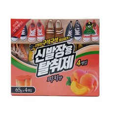 산도깨비 신발장용 탈취제 피치향 65g*4개입 신발장탈취제, 260g, 2개